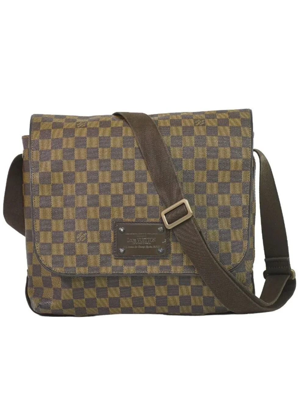 Louis Vuitton LV Brooklyn MM Damier Ebene Shoulder Bag Brown